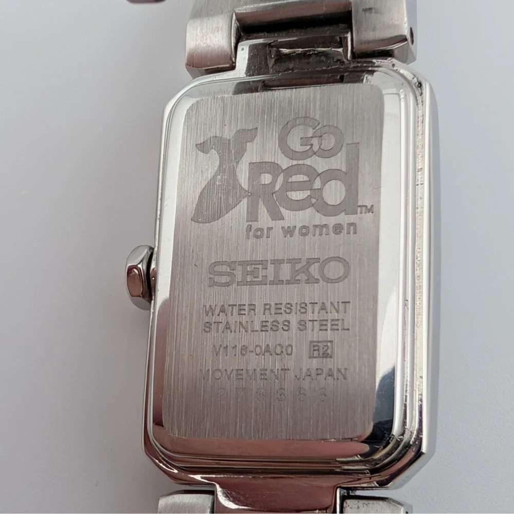 Seiko Solar Tressia White Ceramic Go Red Special Edition Box Papers Links